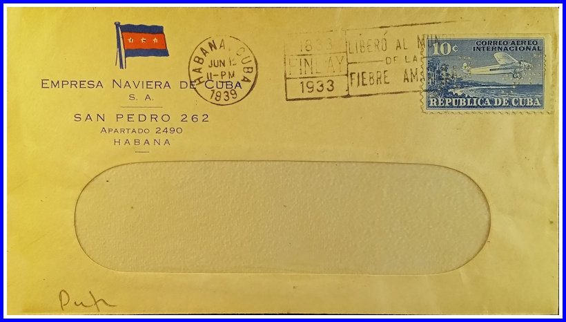 1939 ENC Perfin Cover